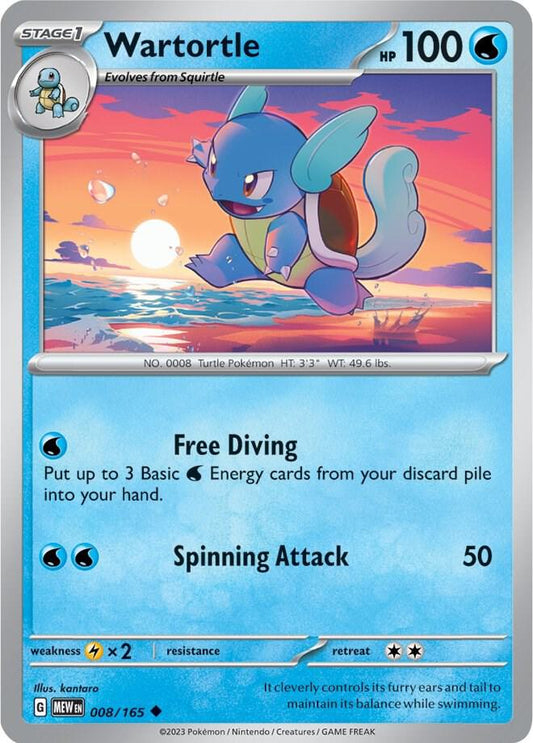 Pokemon - Wartortle - 008/165 - SV: Scarlet & Violet 151 (MEW)