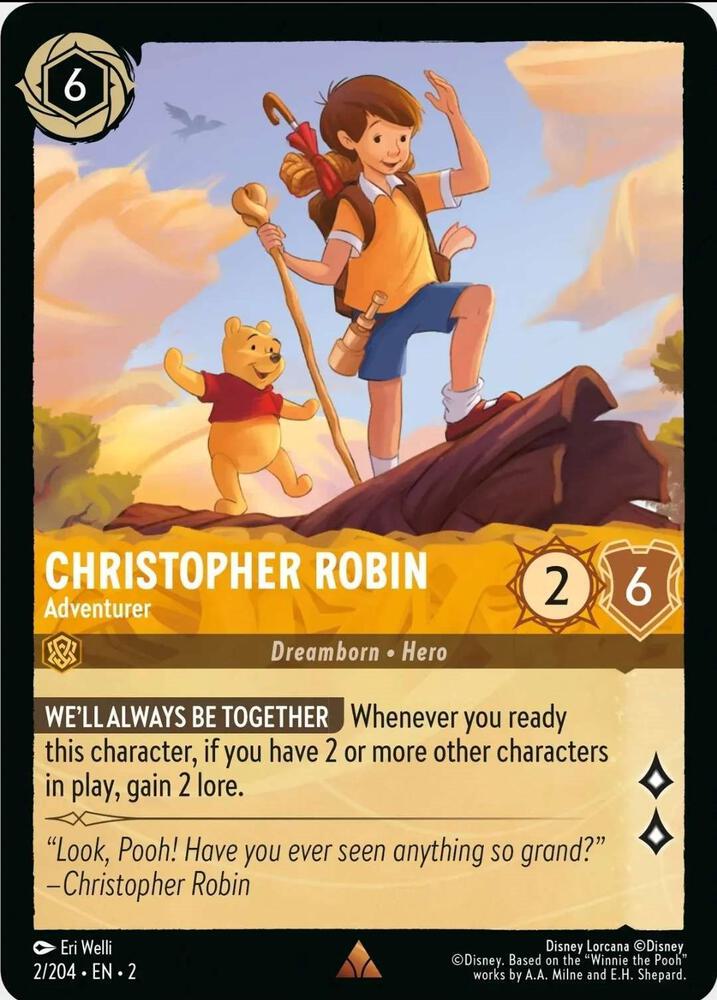 Lorcana - Christopher Robin - Adventurer - Rise of the Floodborn (2)