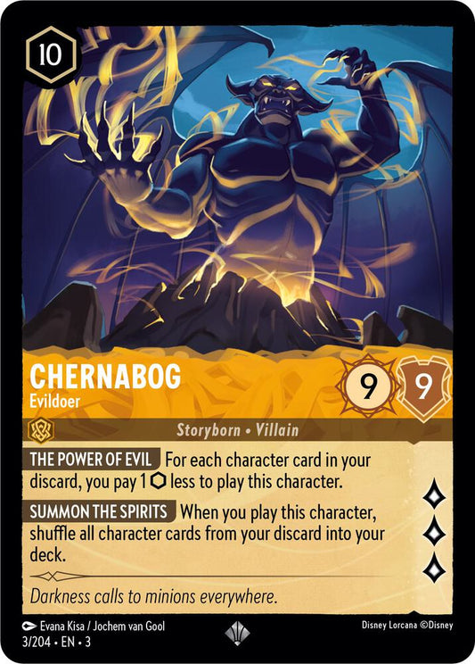 Lorcana - Chernabog - Evildoer - Cold Foil - Into the Inklands (3)