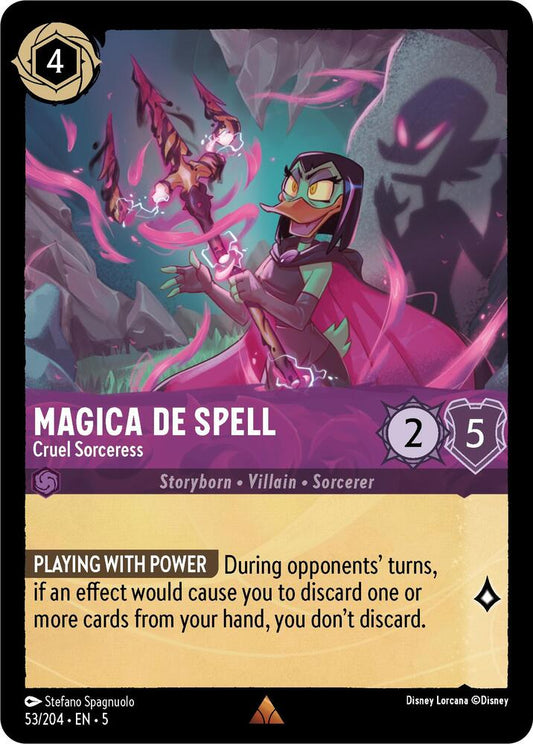 Lorcana - Magica De Spell - Cruel Sorceress - Cold Foil - Shimmering Skies (5)