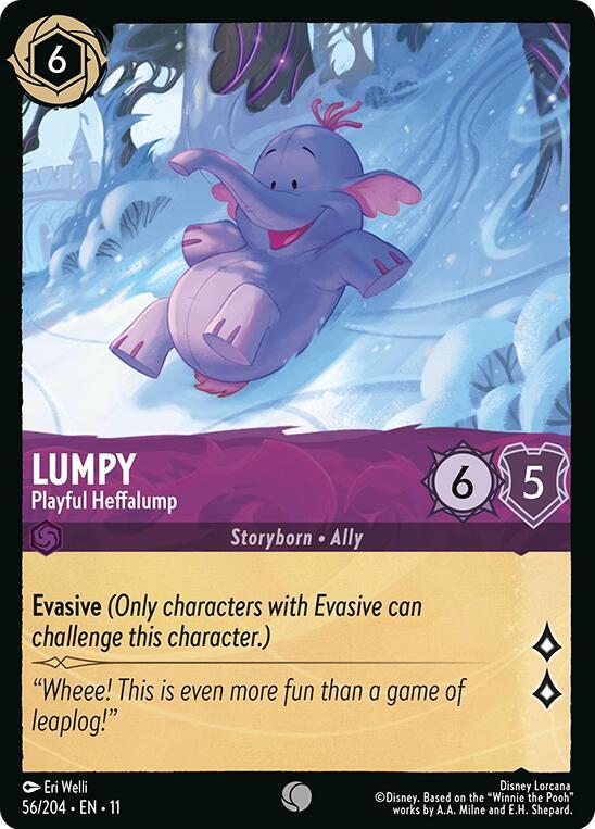 Lorcana - Lumpy - Playful Heffalump - Winterspell (11) Cold Foil