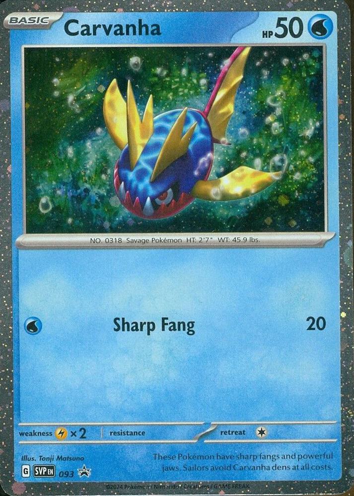 Pokemon - Carvanha - 093 - SV: Scarlet & Violet Promo Cards (SVP)