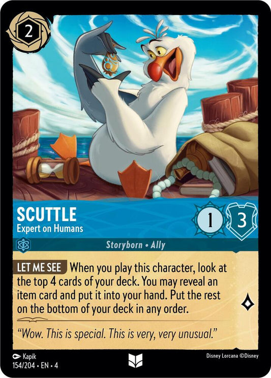 Lorcana - Scuttle - Expert on Humans - Cold Foil - Ursula's Return (4)