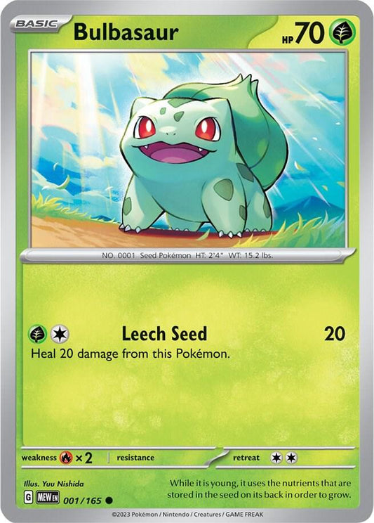 Pokemon - Bulbasaur - 001/165 - SV: Scarlet & Violet 151 (MEW)