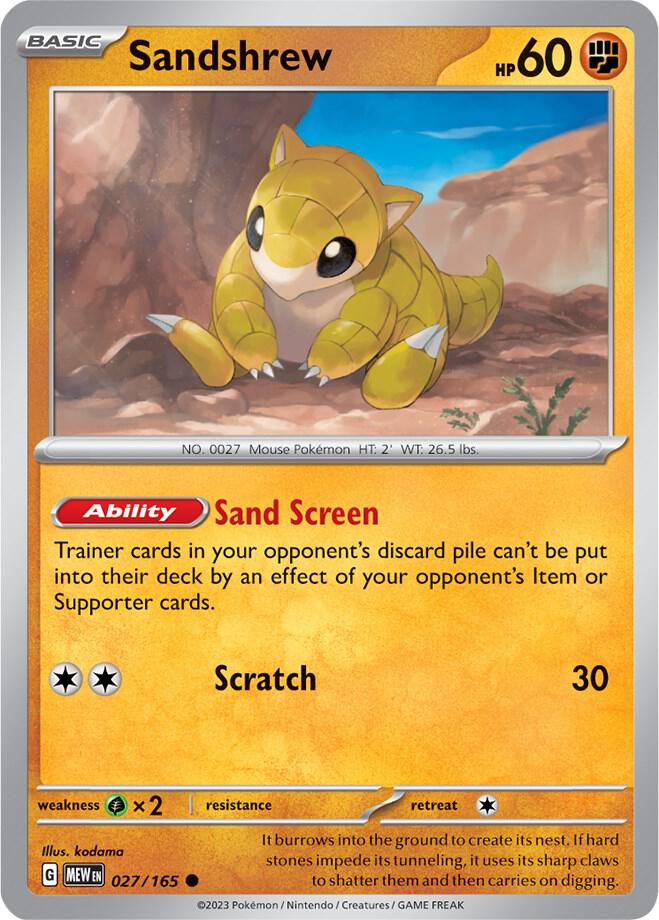 Pokemon - Sandshrew - SV: Scarlet & Violet 151 (MEW)