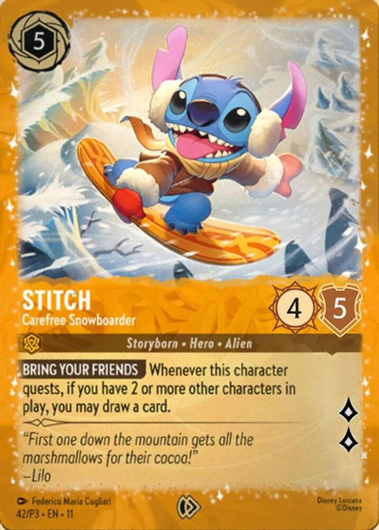 Lorcana - Stitch - Carefree Snowboarder - Disney Lorcana Promo Cards (DLPC)