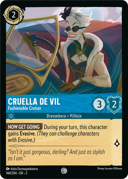 Lorcana - Cruella De Vil - Fashionable Cruiser - Cold Foil - Rise of the Floodborn (2)
