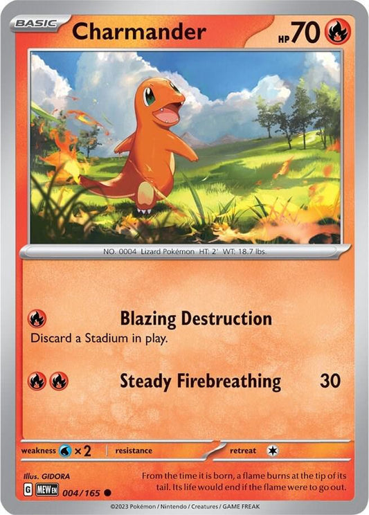 Pokemon - Charmander - 004/165 - SV: Scarlet & Violet 151 (MEW)