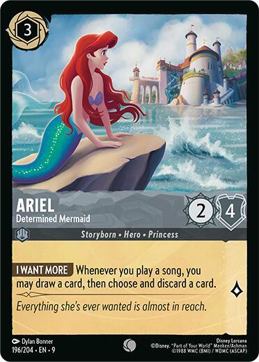 Lorcana - Ariel - Determined Mermaid - Fabled (9)