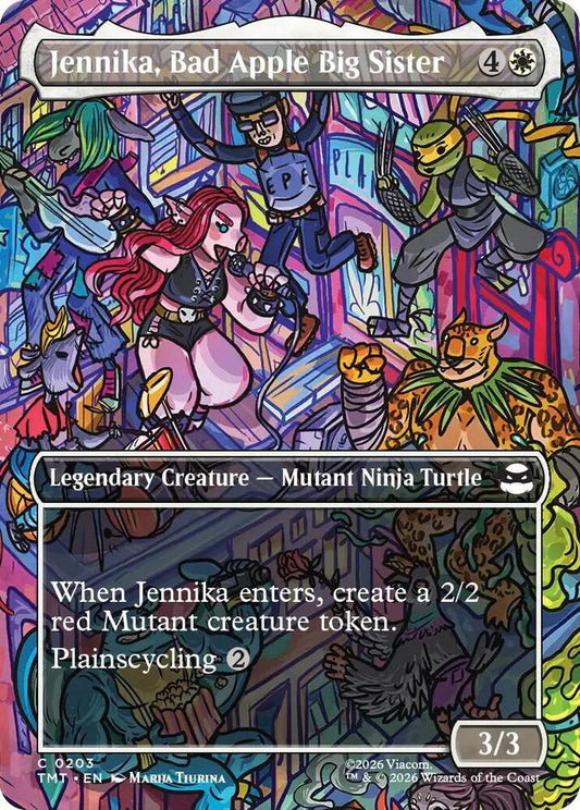 MTG - Jennika, Bad Apple Big Sister (Borderless) - Teenage Mutant Ninja Turtles (TMT)