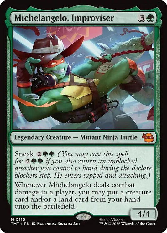 MTG - Michelangelo, Improviser - Teenage Mutant Ninja Turtles (TMT)
