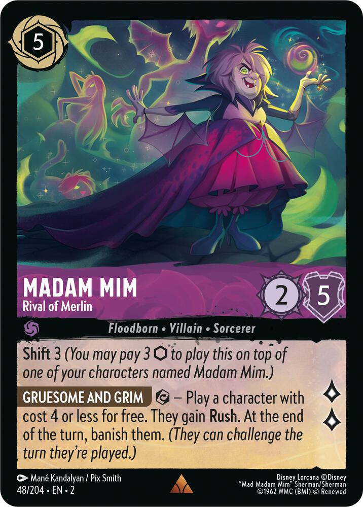 Lorcana - Madam Mim - Rival of Merlin - Rise of the Floodborn (2)