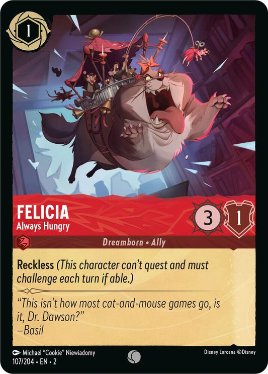 Lorcana - Felicia - Always Hungry - Cold Foil - Rise of the Floodborn (2)