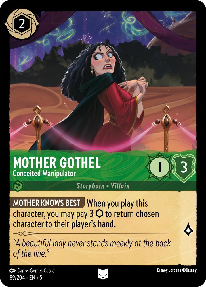 Lorcana - Mother Gothel - Conceited Manipulator - Shimmering Skies (5) Cold Foil