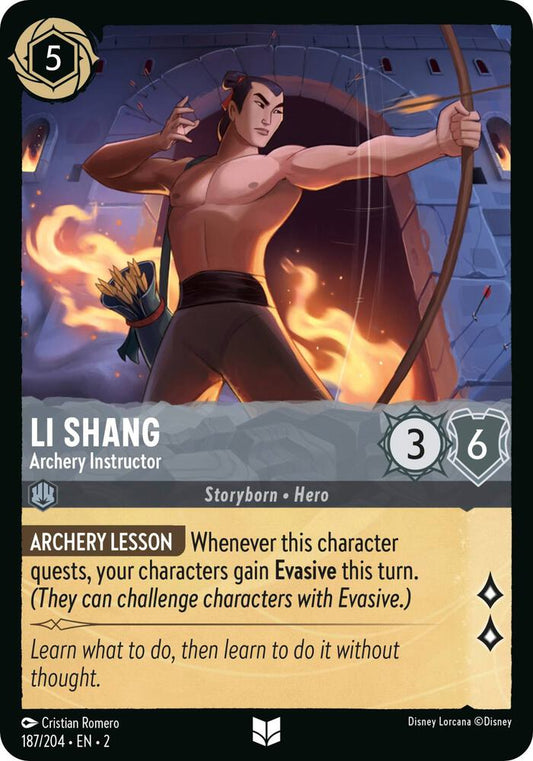 Lorcana - Li Shang - Archery Instructor - Rise of the Floodborn (2)