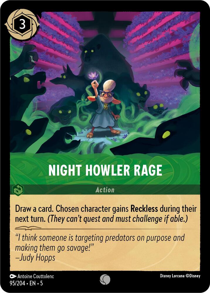 Lorcana - Night Howler Rage - Cold Foil - Shimmering Skies (5)