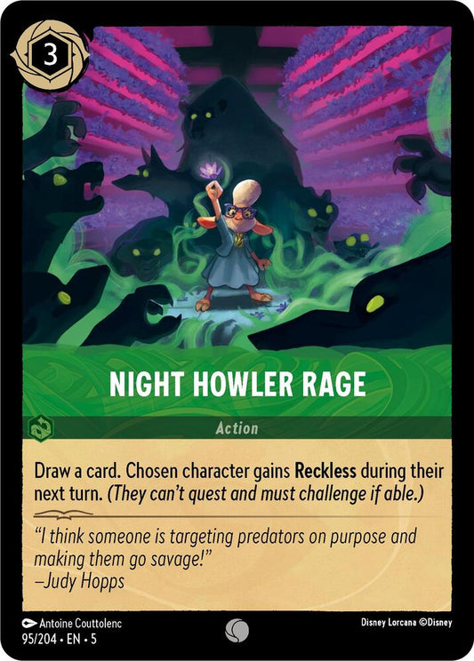 Lorcana - Night Howler Rage - Cold Foil - Shimmering Skies (5)