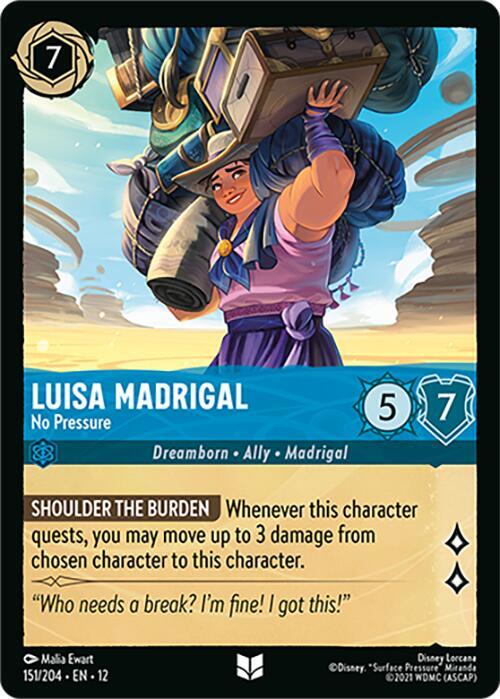 Lorcana - Luisa Madrigal - No Pressure - Wilds Unknown (12) Cold Foil