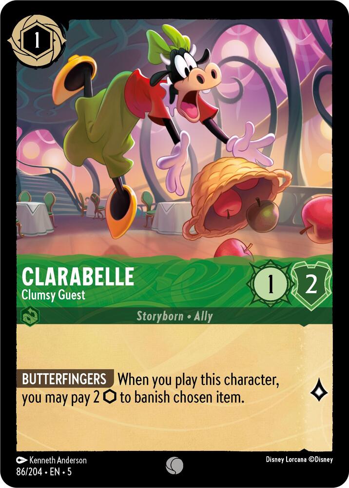 Lorcana - Clarabelle - Clumsy Guest - Cold Foil - Shimmering Skies (5)