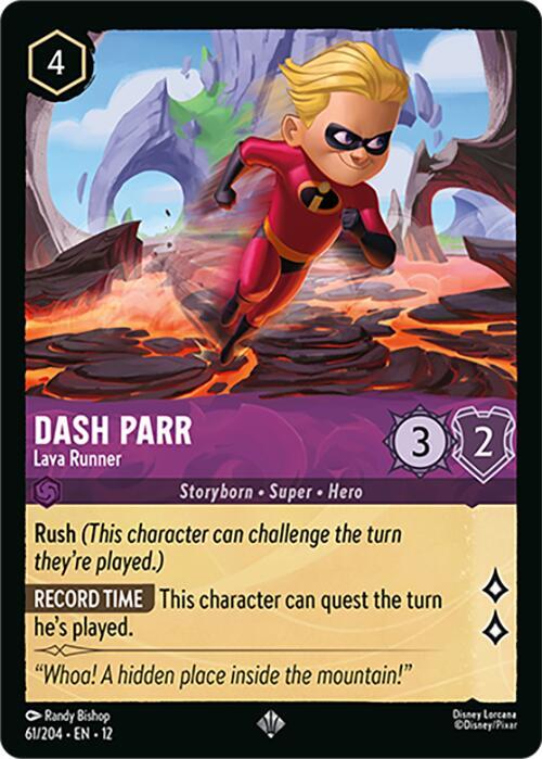 Lorcana - Dash Parr - Lava Runner - Wilds Unknown