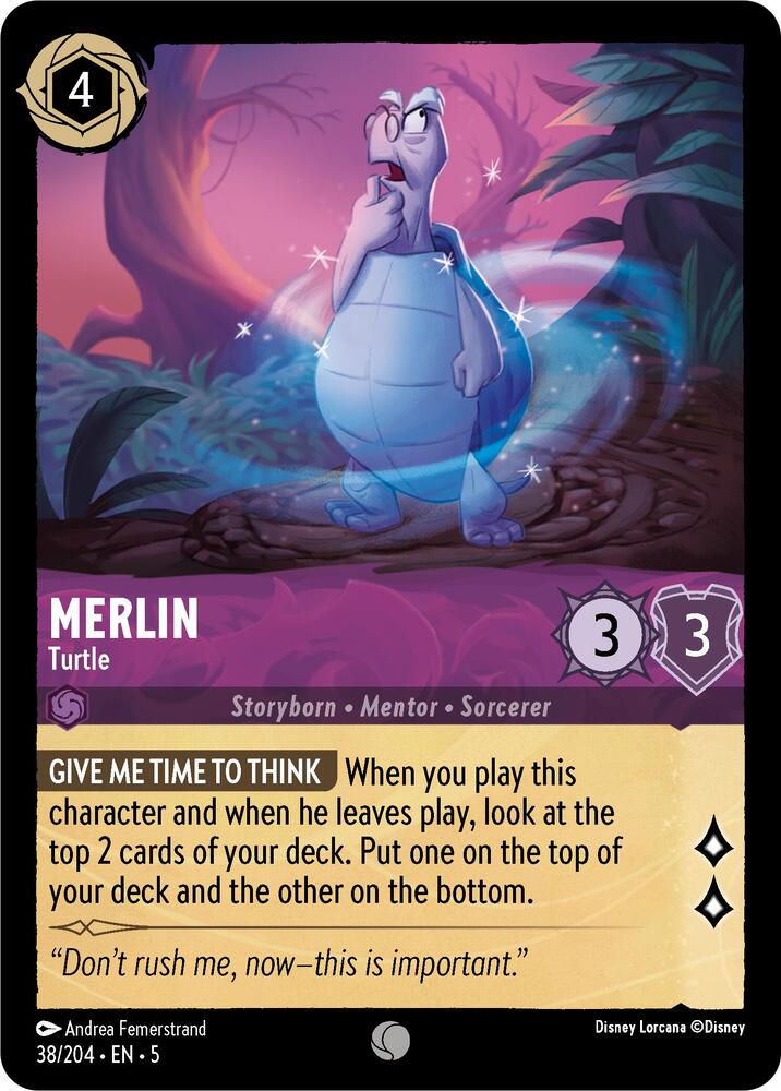 Lorcana - Merlin - Turtle - C0ld Foil - Shimmering Skies (5)