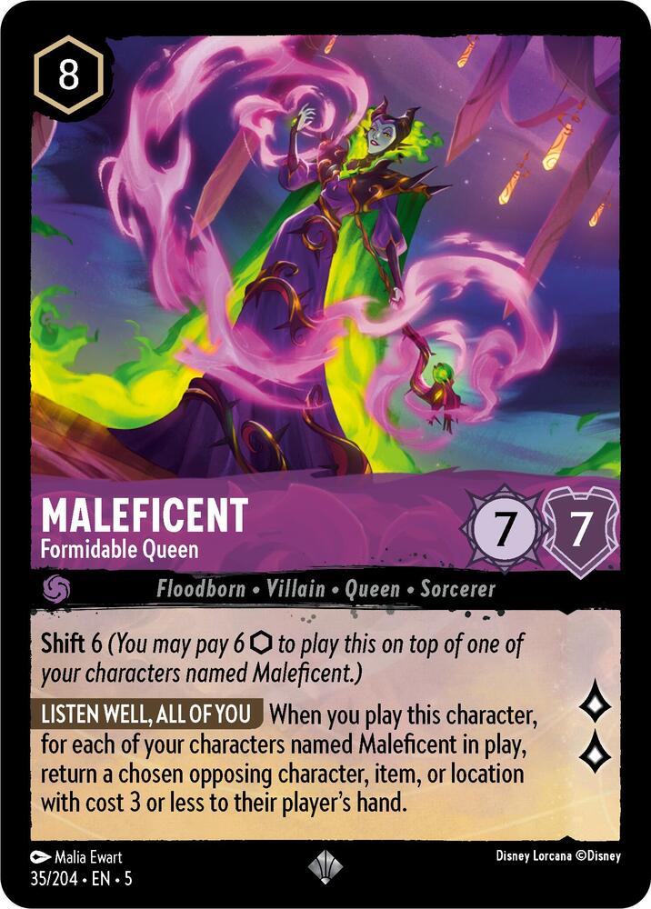 Lorcana - Maleficent - Formidable Queen - Shimmering Skies (5)