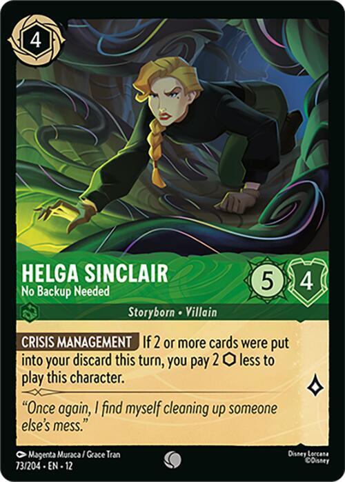 Lorcana - Helga Sinclair - No Backup Needed - Wilds Unknown (12)