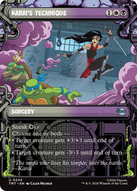 MTG - Karai's Technique (Showcase) - Teenage Mutant Ninja Turtles (TMT) Cold Foil