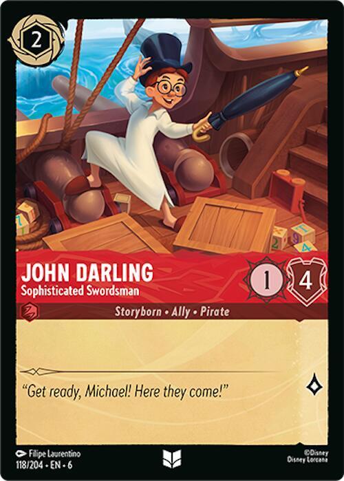 Lorcana - John Darling - Cold Foil - Sophisticated Swordsman - Azurite Sea (6)