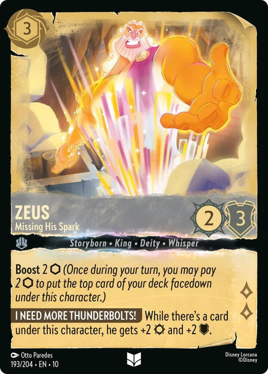 Lorcana - Zeus Missing His Spark - Whispers in the Well (10)