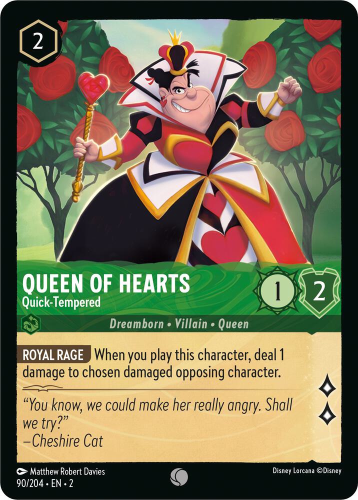 Lorcana - Queen of Hearts - Quick-Tempered - Rise of the Floodborn (2)