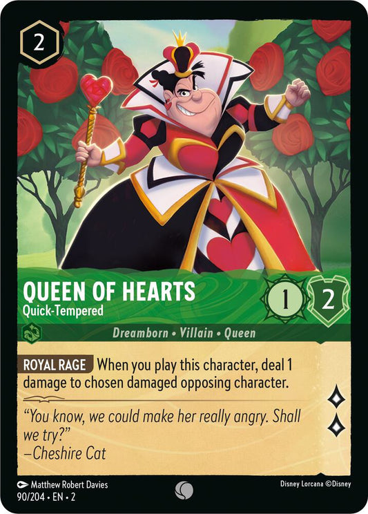 Lorcana - Queen of Hearts - Quick-Tempered - Cold Foil - Rise of the Floodborn (2)