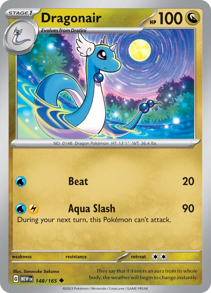 Pokemon - Dragonair - 148/165 - SV: Scarlet & Violet 151 (MEW)