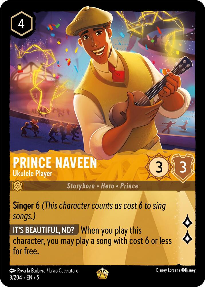 Lorcana - Prince Naveen - Ukulele Player - Shimmering Skies (5)