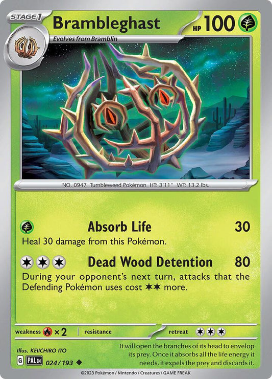 Pokemon - Brambleghast - SV02: Paldea Evolved (PAL) Reverse Holofoil