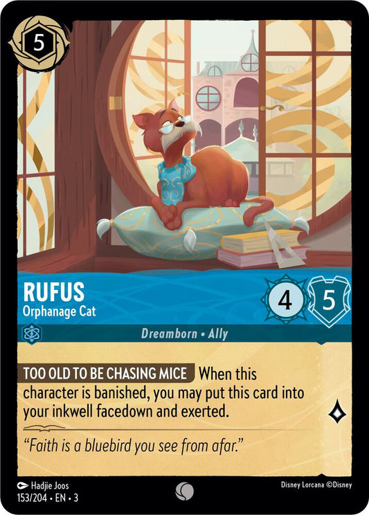 Lorcana - Rufus - Orphanage Cat - Cold Foil -  Into the Inklands (3)