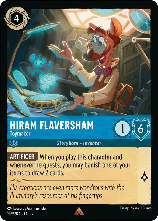 Lorcana - Hiram Flaversham - Toymaker - Cold Foil - Rise of the Floodborn (2)