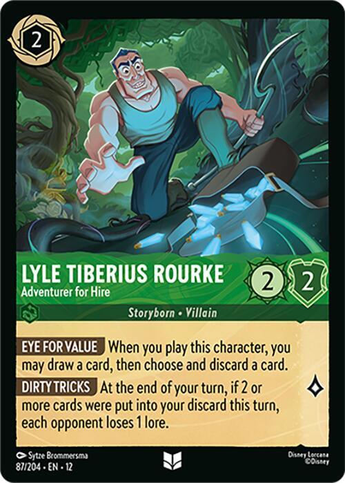 Lorcana - Lyle Tiberius Rourke - Adventurer for Hire - Wilds Unknown (12)