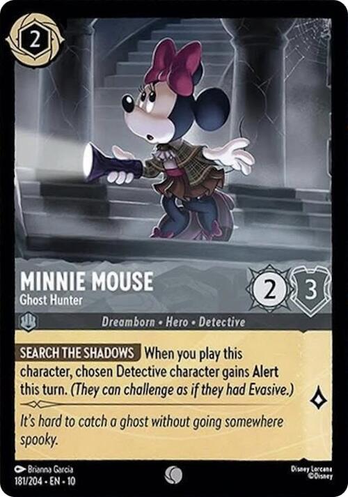 Lorcana - Minnie Mouse Ghost Hunter Cold Foil - Whispers in the Well (10)