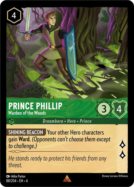 Lorcana - Prince Phillip - Warden of the Woods - Cold Foil - Ursula's Return (4)
