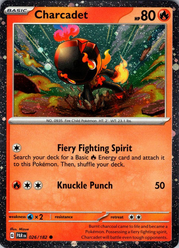 Pokemon - Charcadet - 026/182 (Cosmos Foil) - Miscellaneous Cards & Products (MCAP)