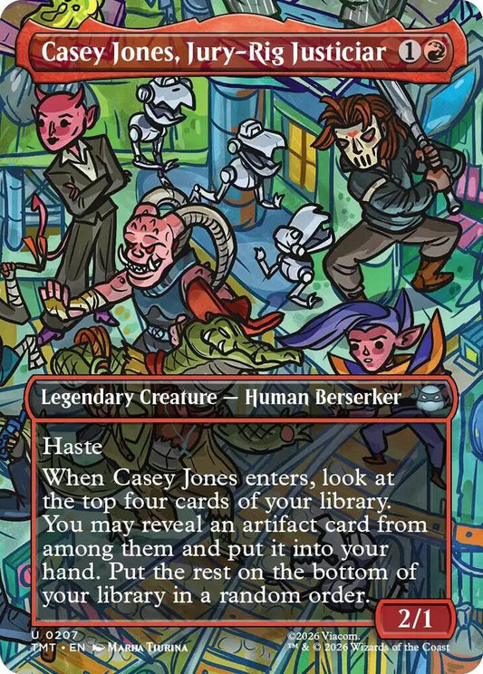 MTG - Casey Jones, Jury-Rig Justiciar (Borderless) - Teenage Mutant Ninja Turtles (TMT) Foil