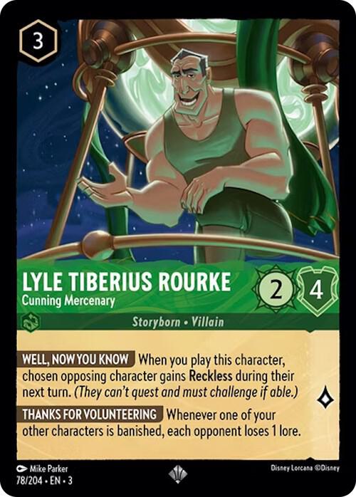 Lorcana - Lyle Tiberius Rourke - Cunning Mercenary - Into the Inklands (3)