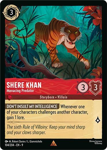 Lorcana - Shere Khan - Menacing Predator - Fabled (9)