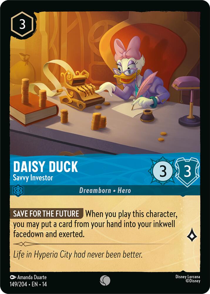 Lorcana - Daisy Duck - Savvy Investor - Hyperia City (14)