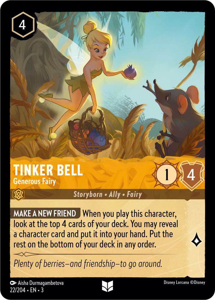 Lorcana - Tinker Bell - Generous Fairy - Into the Inklands (3)
