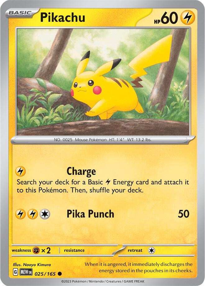 Pokemon - Pikachu - 025/165 - SV: Scarlet & Violet 151 (MEW)