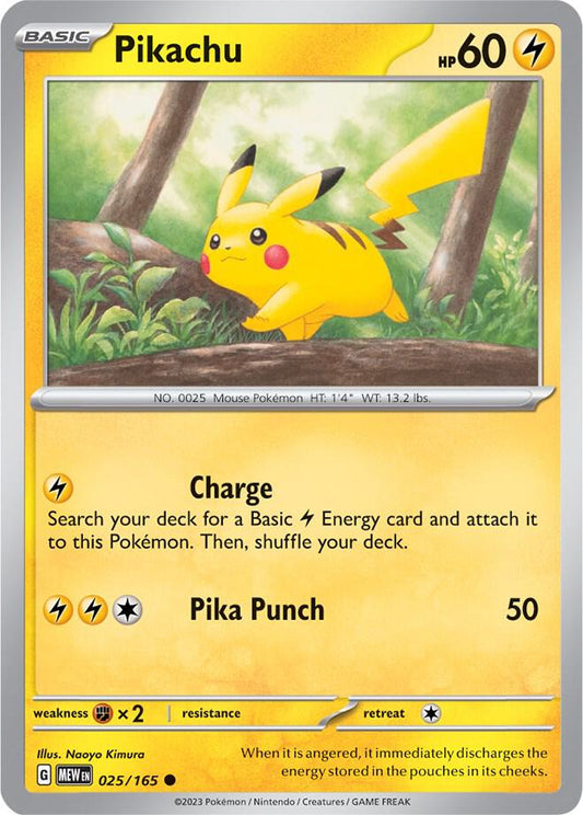 Pokemon - Pikachu - 025/165 - SV: Scarlet & Violet 151 (MEW)