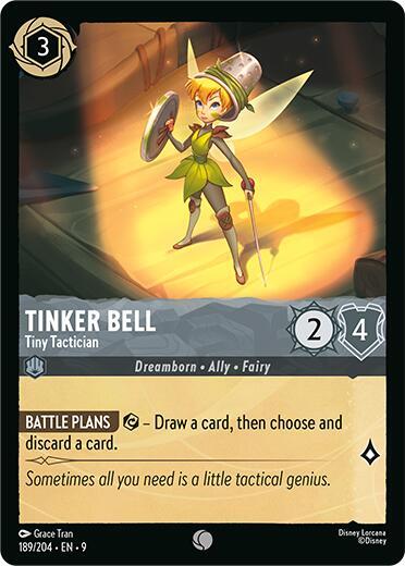 Lorcana - Tinker Bell - Tiny Tactician - Cold Foil - Fabled (9)