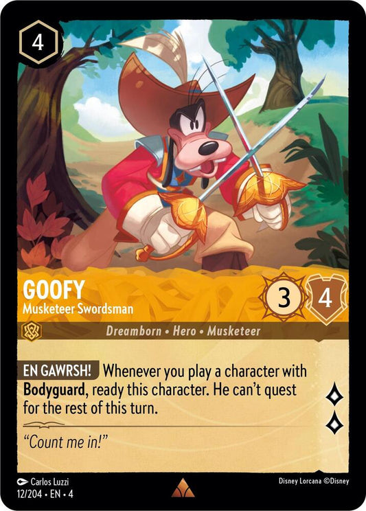 Lorcana - Goofy - Musketeer Swordsman - Cold Foil - Ursula's Return (4)